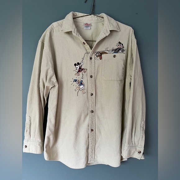 Disney Other - Vintage 90s Disney corduroy embroidered shirt Large